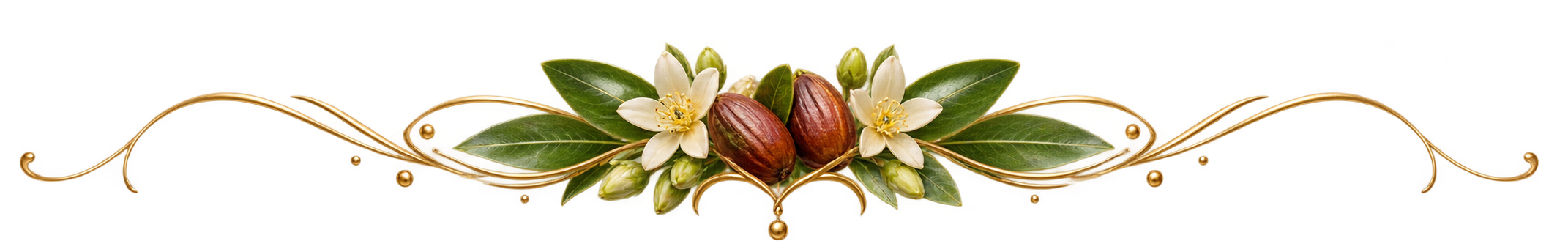 Botanische jojoba-illustratie